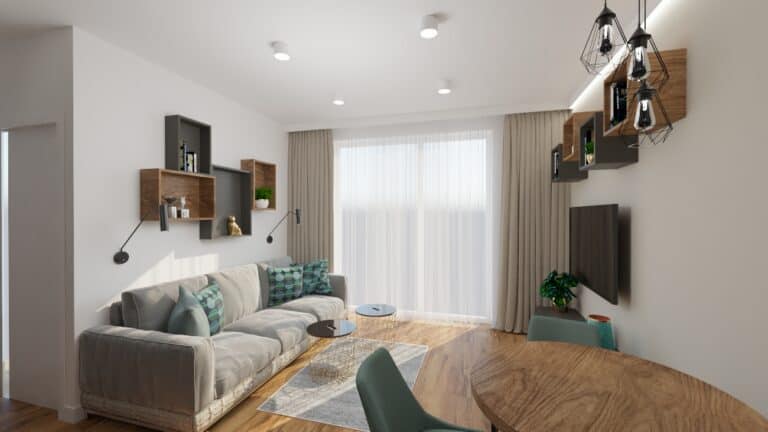 Architekt Wnętrz Warszawa ➜ Gdańsk ➜ PROJEKTY Wnętrz Warszawa Mazowieckie ➜ projekty wnętrz,metamorfoza wnętrz,aranżacja kuchni z salonem zdjęcia,projektant łazienek,architekt wnętrz Salon z okrągłym stołem z kuchnią