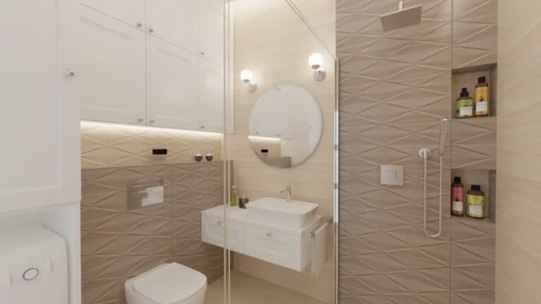 Architekt Wnętrz Warszawa ➜ Gdańsk ➜ PROJEKTY Wnętrz Warszawa Mazowieckie ➜ projekty wnętrz,metamorfoza wnętrz,aranżacja kuchni z salonem zdjęcia,projektant łazienek,architekt wnętrz Łazienka elegancki brąz
