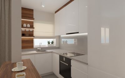 Kuchnia salon mieszkanie Wola