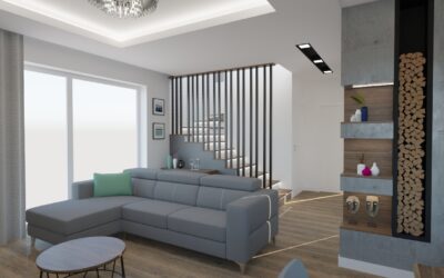 Architekt Wnętrz Warszawa ➜ Gdańsk ➜ PROJEKTY Wnętrz Warszawa Mazowieckie ➜ projekty wnętrz,metamorfoza wnętrz,aranżacja kuchni z salonem zdjęcia,projektant łazienek,architekt wnętrz Salon z kuchnią schody
