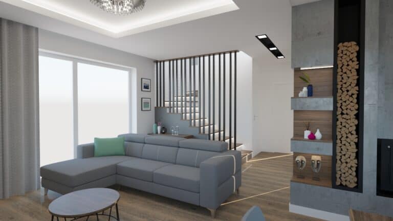 Architekt Wnętrz Warszawa ➜ Gdańsk ➜ PROJEKTY Wnętrz Warszawa Mazowieckie ➜ projekty wnętrz,metamorfoza wnętrz,aranżacja kuchni z salonem zdjęcia,projektant łazienek,architekt wnętrz Salon z kuchnią schody