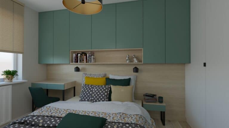 Architekt Wnętrz Warszawa ➜ Gdańsk ➜ PROJEKTY Wnętrz Warszawa Mazowieckie ➜ projekty wnętrz,metamorfoza wnętrz,aranżacja kuchni z salonem zdjęcia,projektant łazienek,architekt wnętrz Sypialnia zielona