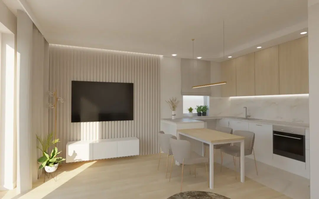 Apartament z&nbsp;przestronnym salonem i&nbsp;funkcjonalną kuchnią